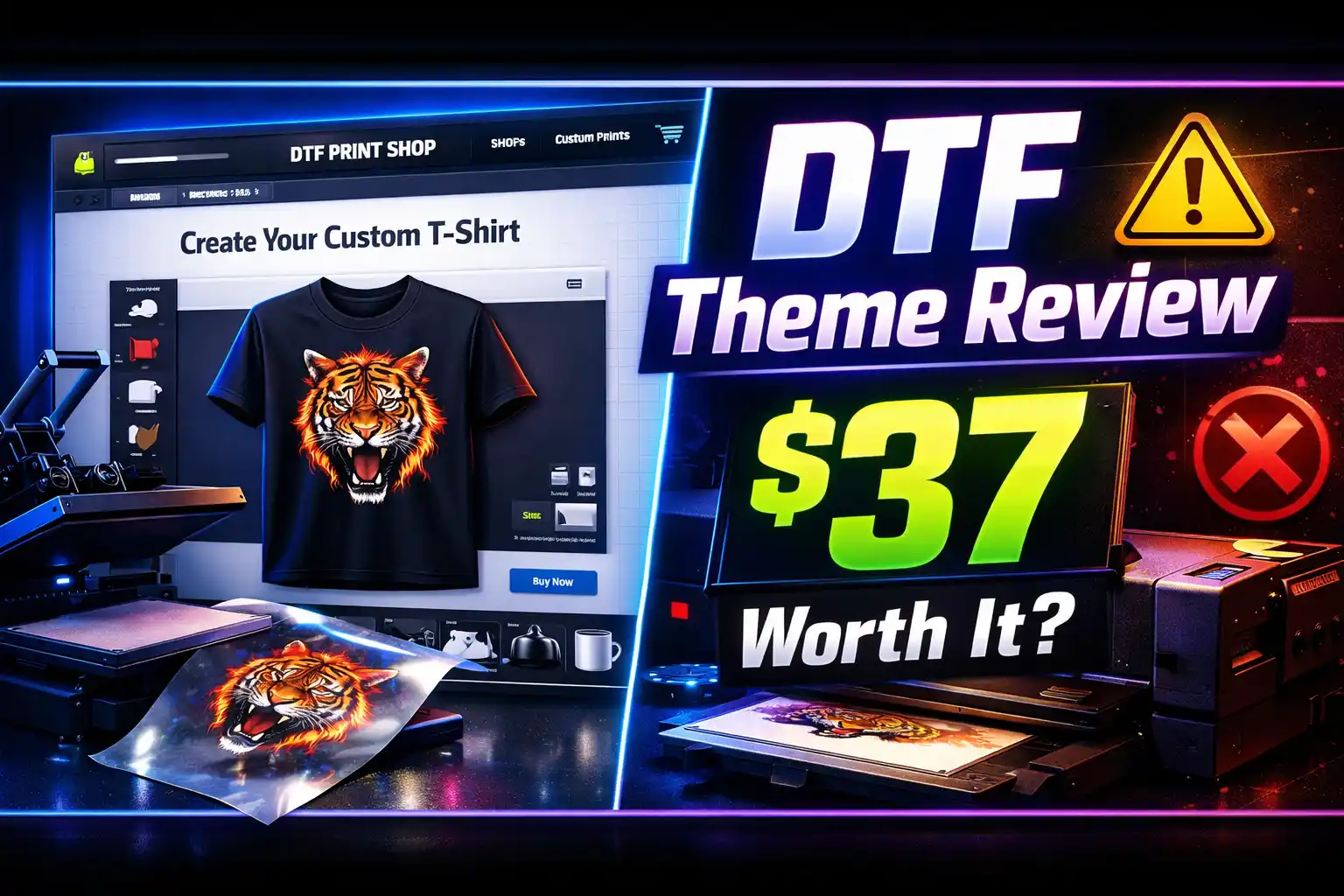 DTF Printing Shopify Theme Review: Built for Print Shops?