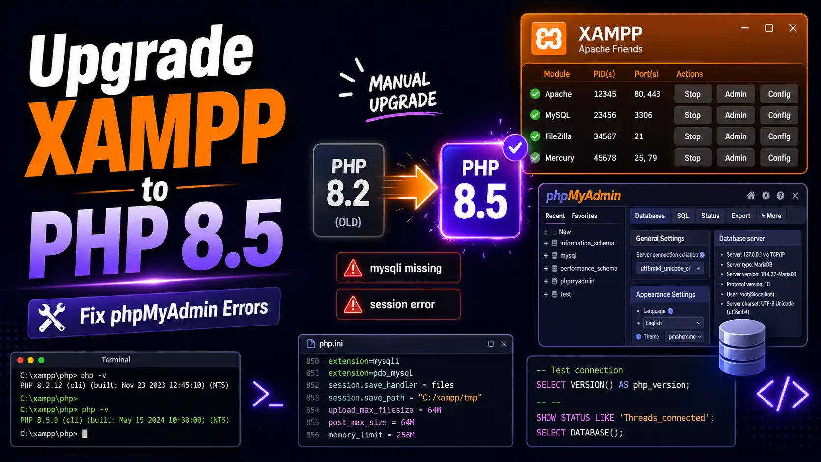 How to Upgrade XAMPP to PHP 8.5 on Windows