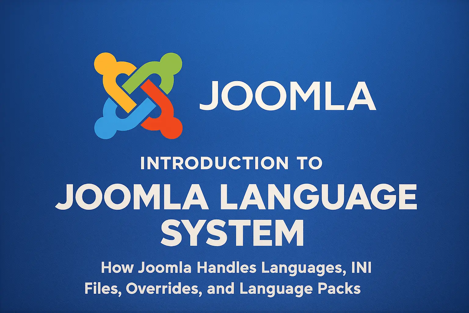Introduction to the Joomla Language System