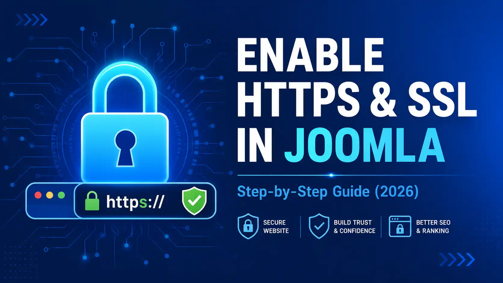 Joomla Global Configuration Server tab with Force HTTPS option