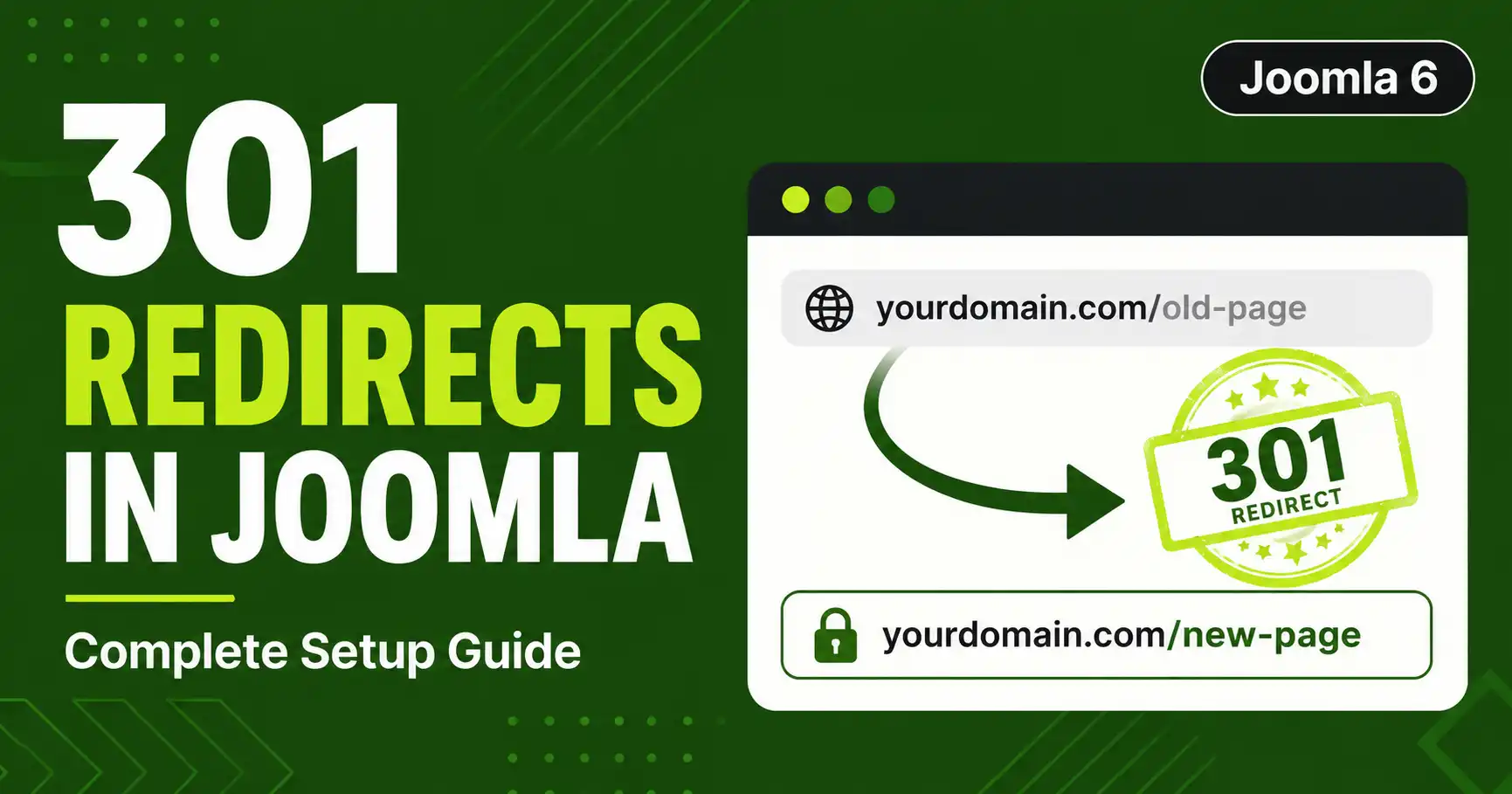 How to Set Up 301 Redirects in Joomla 6 (Complete Guide)