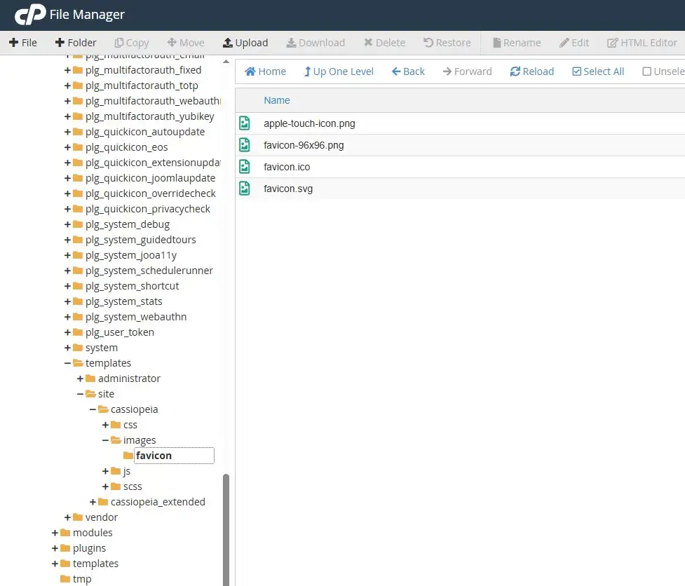 Joomla 6 template Details and Files manager