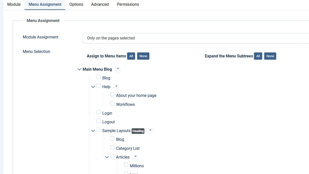 Joomla 6 Menu Assignment